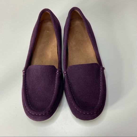 Vionic Chill Debbie Suede Loafers Flats Size 6 Purple Plum - Picture 8 of 9